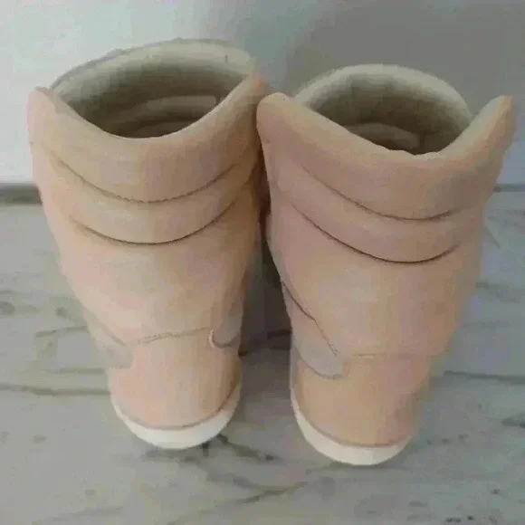 Alexander McQueen X Puma Women's Pink Ofeya Hidden Wedge High Fashion Trainers 7 - Picture 4 of 16